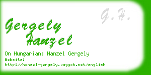 gergely hanzel business card